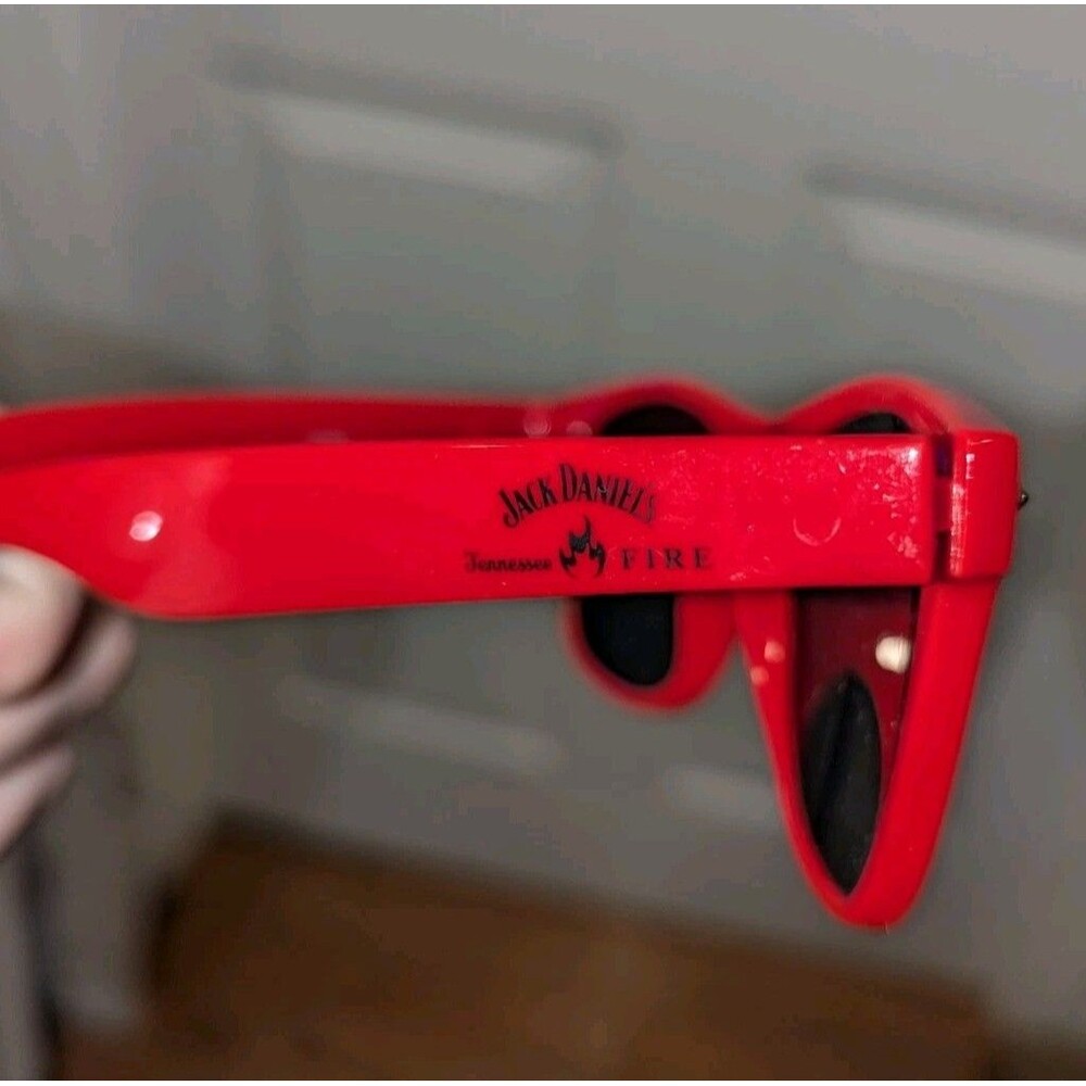 Jack Daniels Tennessee Fire Whiskey Red Promo Plastic‎ Wayfair Square Sunglasses